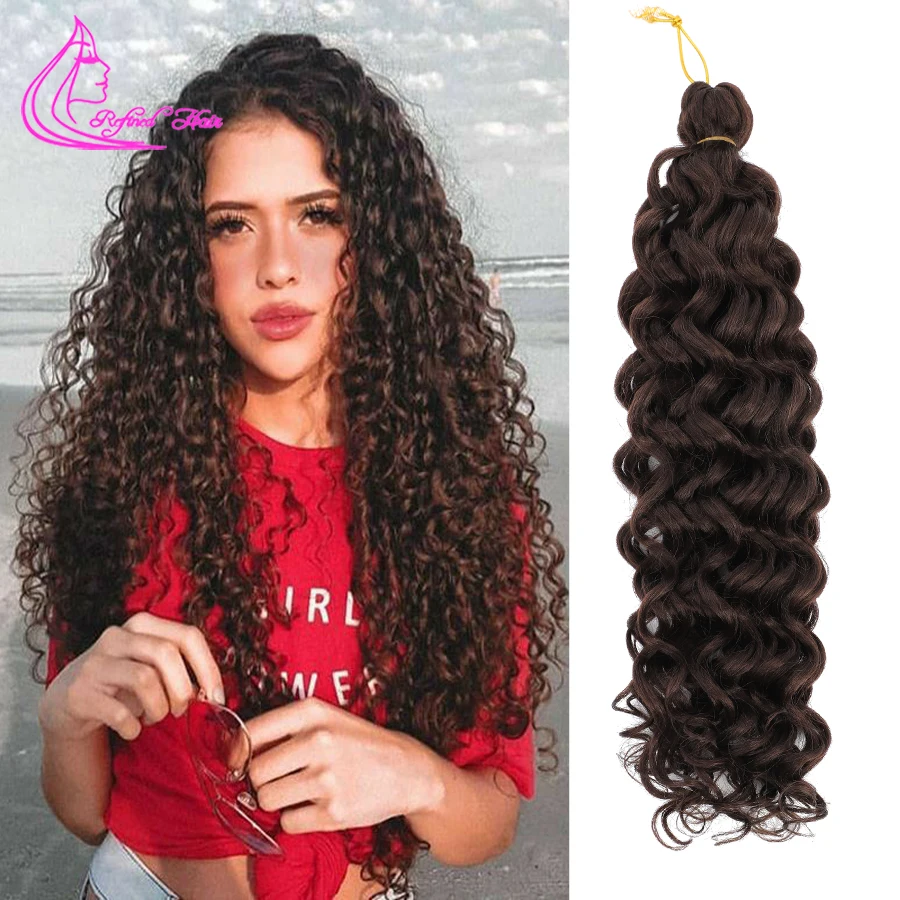 

Синтетические волосы для плетения крючком Freetress GoGo Curl, глубокие кудрявые волны, кудрявые пряди для плетения, для женщин и девушек.