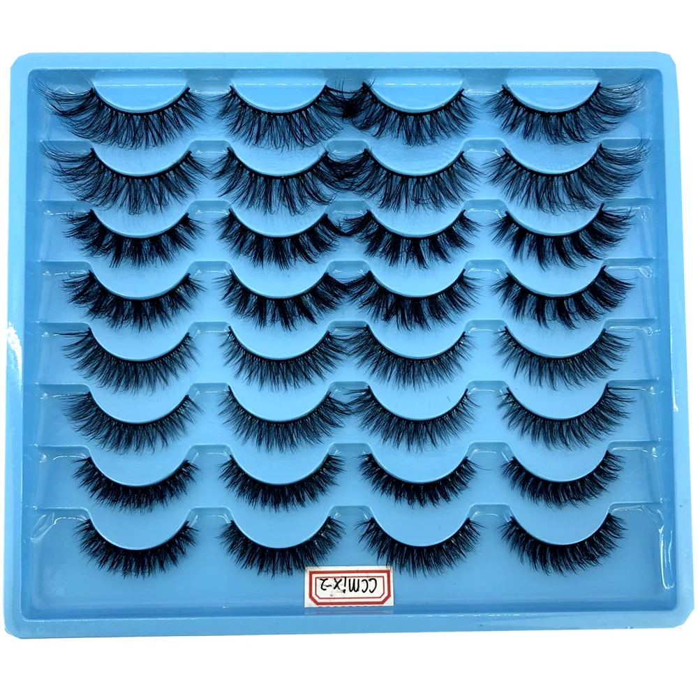 2022 HBZGTLAD ใหม่14/16คู่3D Faux Mink Lashes ขนตาปลอมธรรมชาติ Dramatic Volume Lashes ตัวต่อขนตาแต่งหน้า