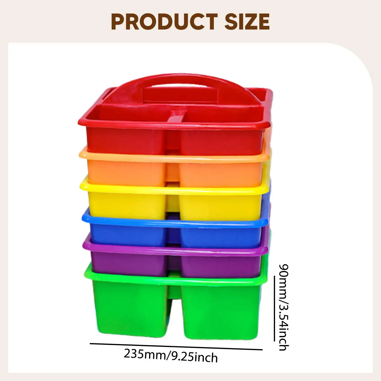 6 Pieces Classroom Storage Boxes Storage Bins Portable Toiletries Organizer for