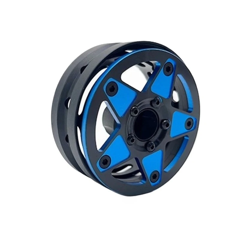 

4PCS 1.9-inch Lightweight Blue Five-pointed Star Competitive Wheel Hub for 1/10 RC Crawler Car Traxxas TRX4 SCX10 RC4WD D90 TRX6