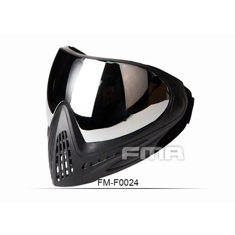 2024 FMA F1 Full Face Mask With Single Layer Paintball Safety Protective Mask Anti-fog Goggle Outdoor Tactical Airsoft Equipment