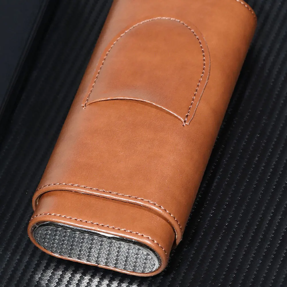 

3pcs Snow Protector Box Pu Travel Cigar Case Portable Storage For Men Outdoor Use Cigar Accessories Case