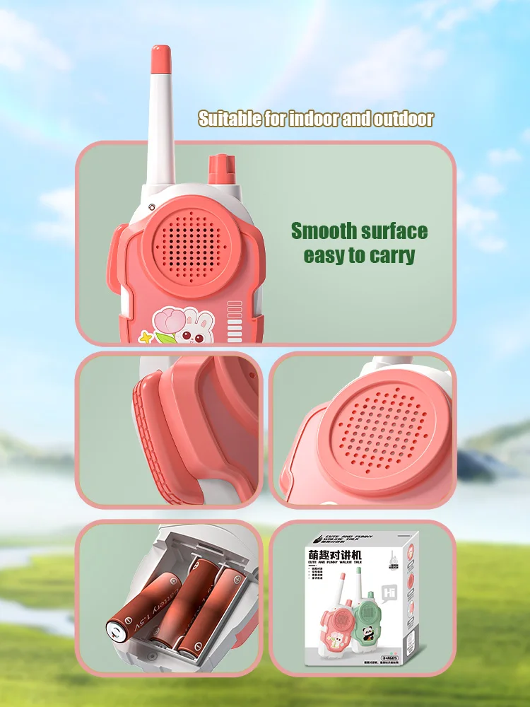 2Pcs Wallkie Talkie Toy 1500M Long-range Communication Children Radio Mobile  Phone Speaker Talking Toys For Kids Birthday Gift