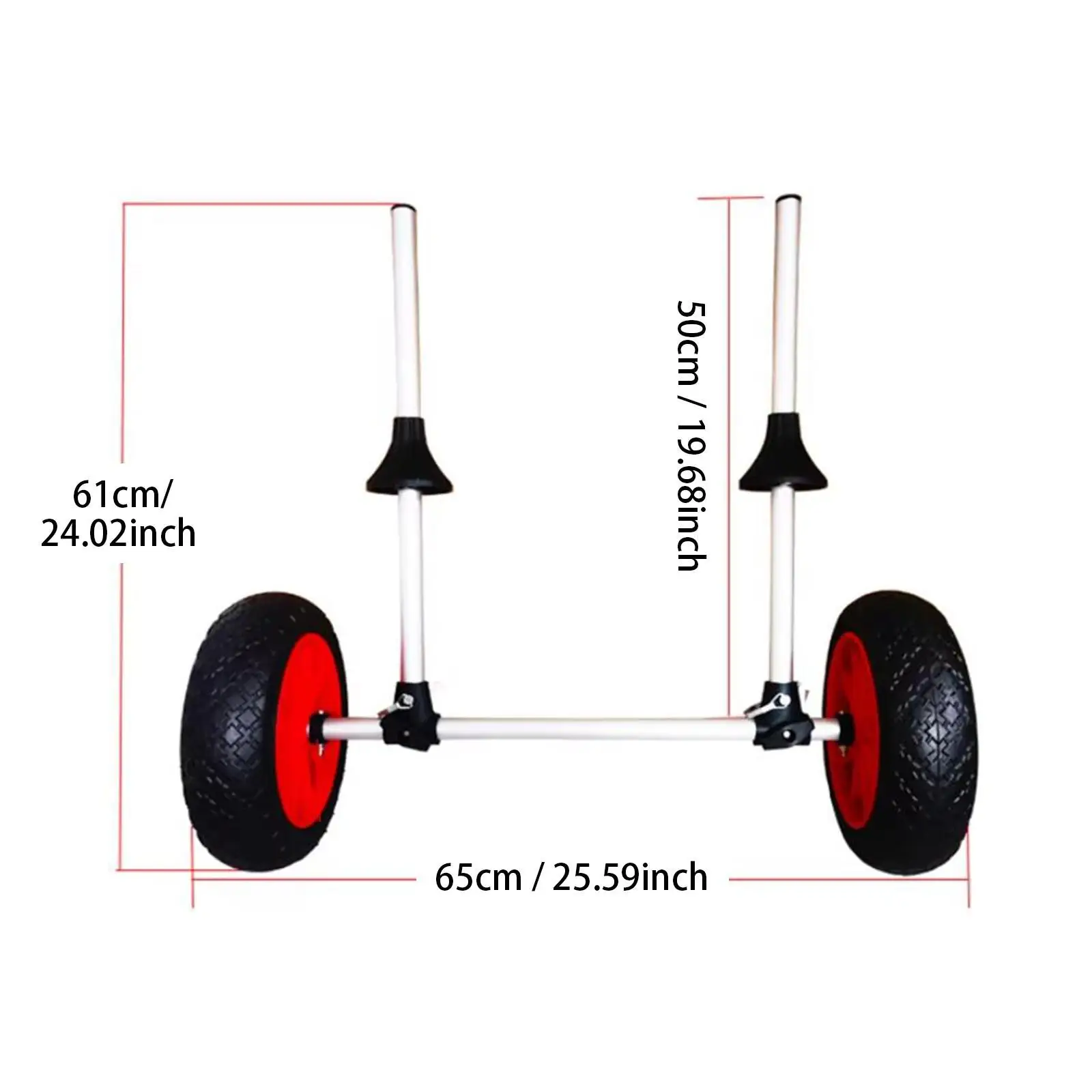 عربة كاياك عربة كاياك دوللي بعجلات، مريحة، مدمجة خفيفة الوزن، حامل عربة شديد التحمل للزورق، لوح مجداف #6