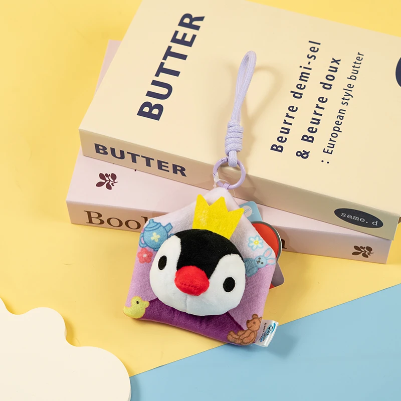 4pcs Pingu Penguin Merchandise Southern Letter Series Plush Doll Pendant Keychain Bag Hanging Ornament Trendy Decor Accessory view 3