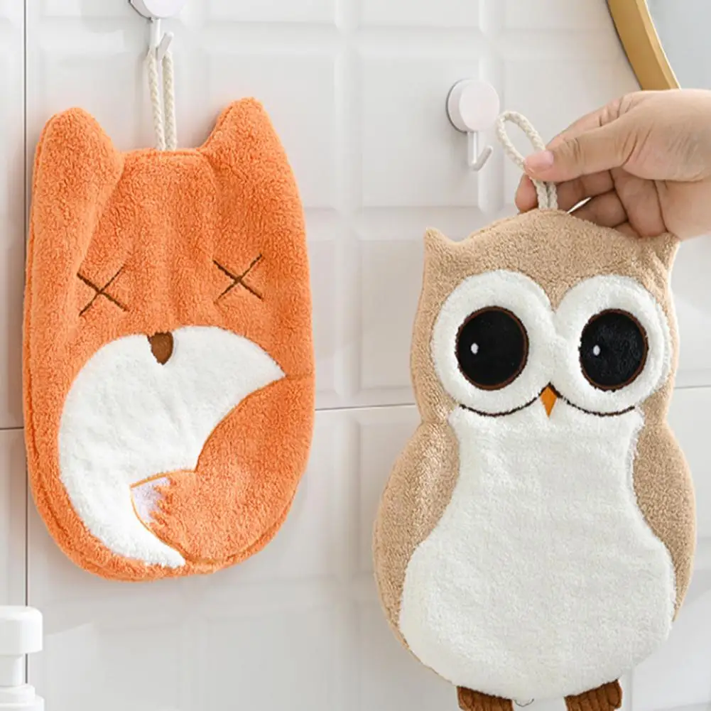 Hand Towel Hand Towel Super Absorbent Children's Cartoon Animal Hand Towels Quick Drying Microfiber Dishcloths Cute Koala