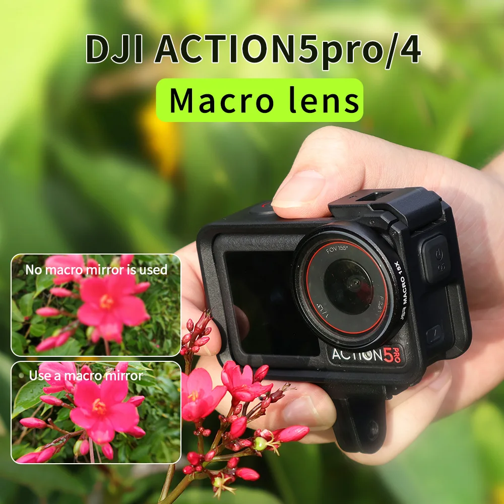 Suitable for DJI OSMO Action5/4 motion camera 15x macro lens magnification shooting micro photography filter