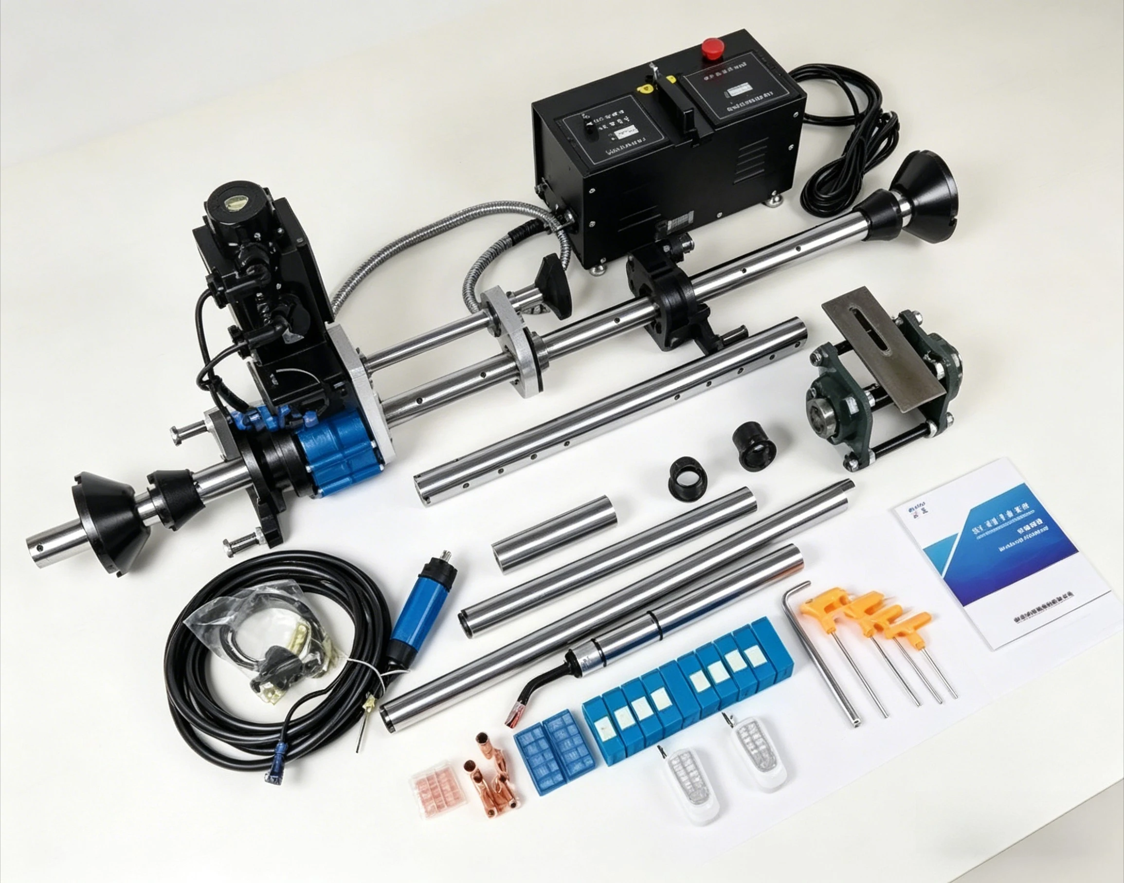 Portable P230 horizontal automatic flip welder for truck repair axles and field service engines as core components
