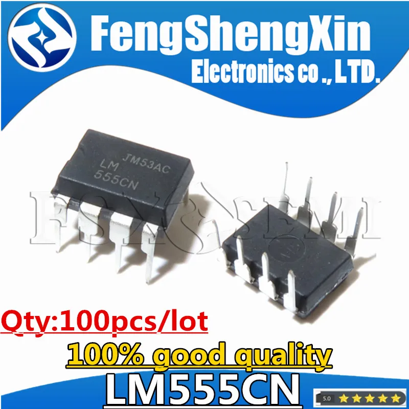 100pcs/lot  LM555CN LM555 DIP-8 Frequency signal chip