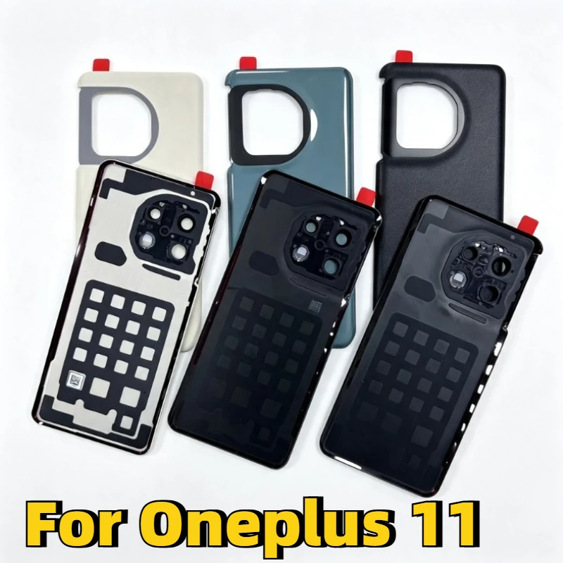For Oneplus 11 1+11 Back Glass Cover Back Replacement Hard Battery Case Rear Housing Battery Door Cover With Camera Lens