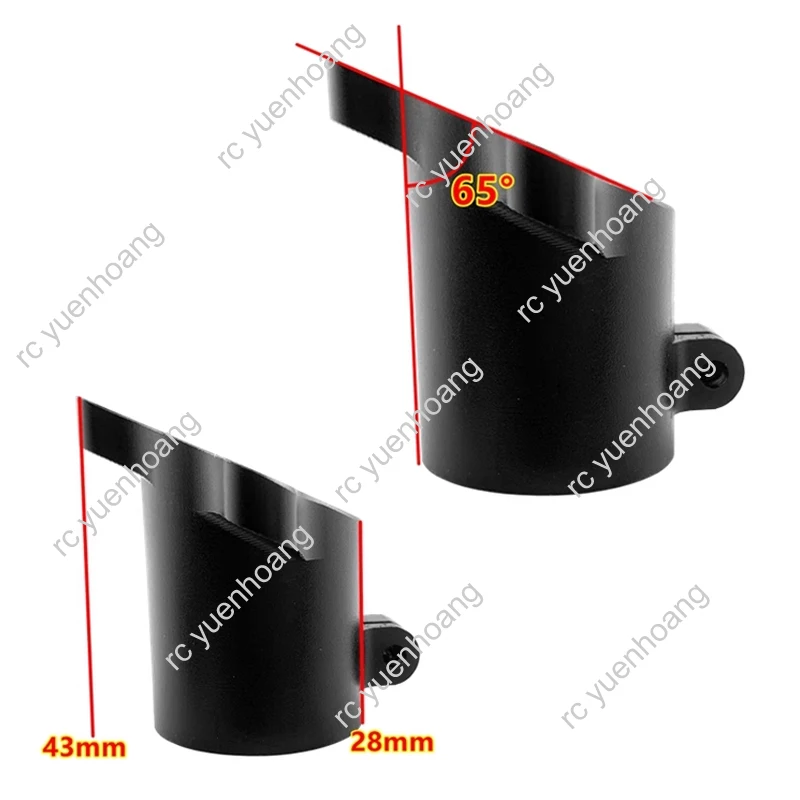 Train d'atterrissage RC UAV, Base de montage en alliage d'aluminium Dia.25mm, connecteur de Joint de Tube en carbone, support de train d'alignement, Angle d'inclinaison de 65 degrés