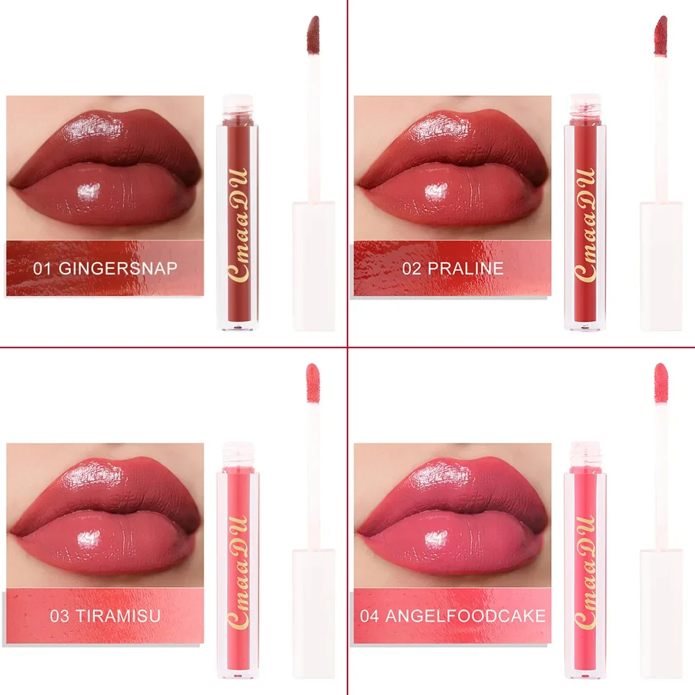 CmaaDu 8 pz/set Nude Bright Lip Gloss come Shimmer Waterproof Long-Lasting Lips Tint idratante cremoso liquido rossetto trucco