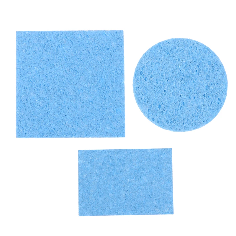 10pcs Yellow Blue Cleaning Sponge Cleaner For Enduring Electric Welding Soldering Iron