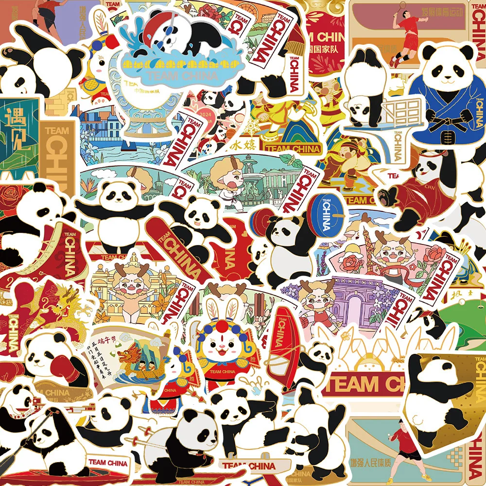 10/30/54PCS Sports Badge Panda stickers For Suitcase Skateboard Laptop Luggage Phone Styling Pegatina