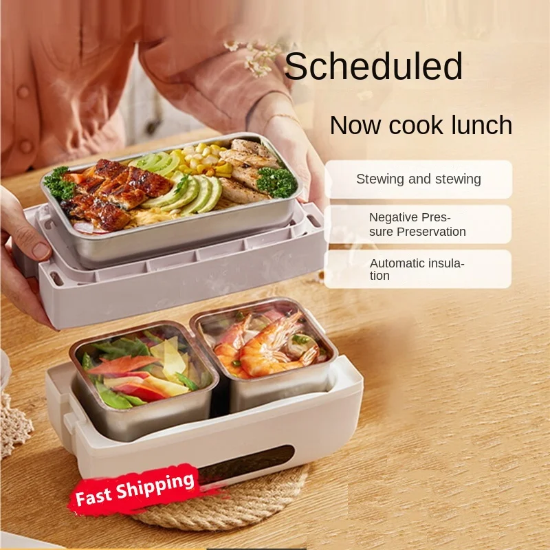 

Portable Electric Lunch Box with Self-Heating Feature 220V Electric Rice Cooker Food Steaming Cooker Multi Cooker