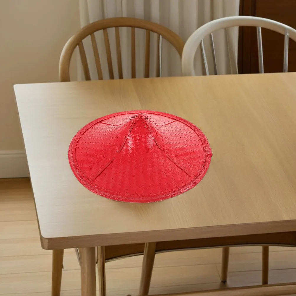 Sombrero Cónico de Bambú Tejido para Danza Étnica, Tradicional, para Actuaciones en Escenario, Protección Solar, Decorativo, Estilo Asiático