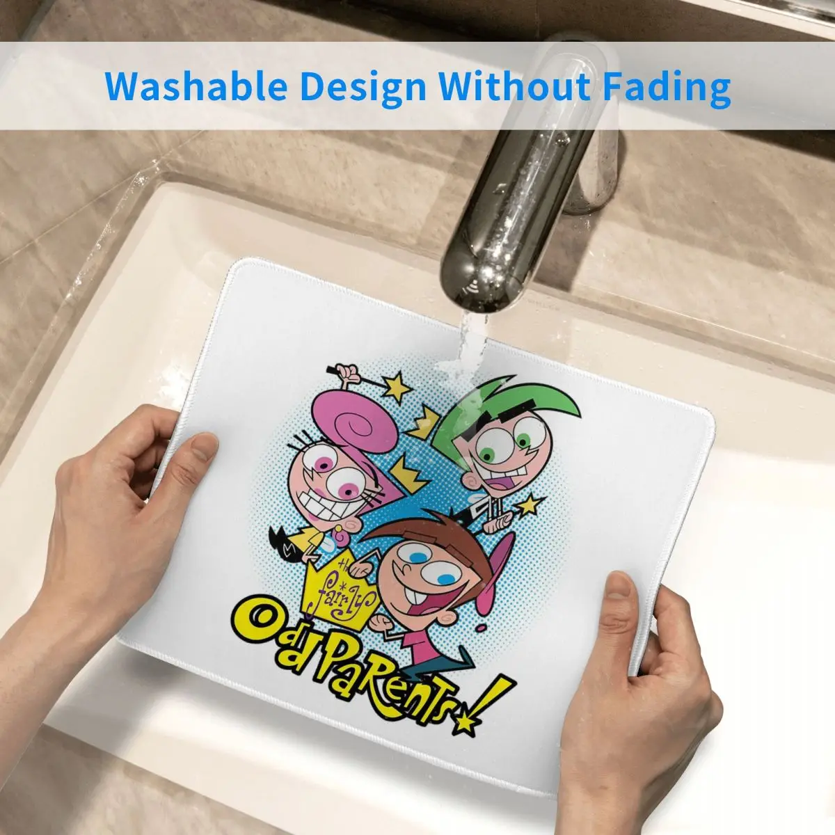 قليلاً من Oddparents Cosmo Mouse Pad لوحة مفاتيح الكمبيوتر ماوس حصيرة الألعاب الكمبيوتر المحمول حصيرة مكتبية ملحقات المكتب مفارش الطاولة