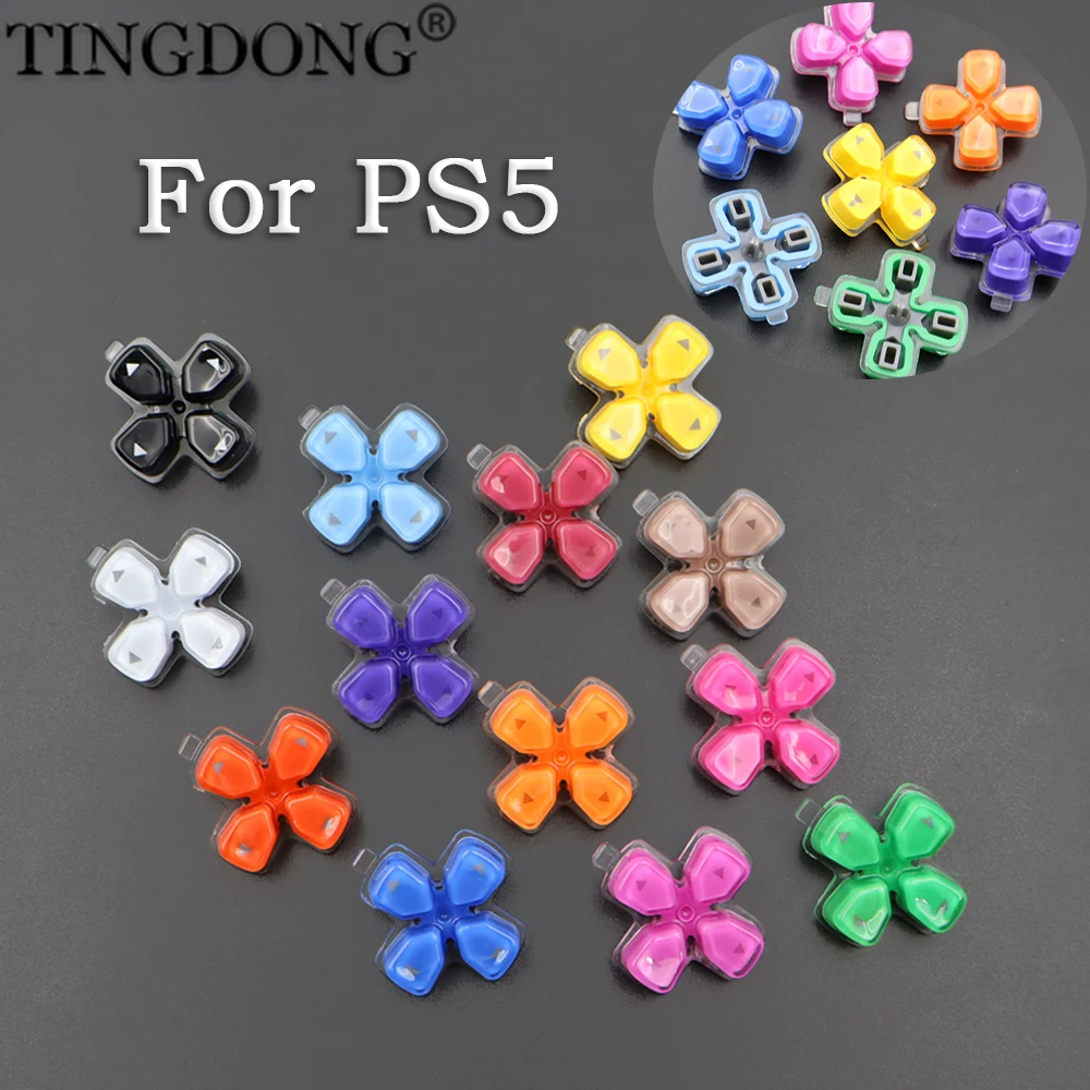 1pc Plastic Crystal Cross Buttons D-Pad Driection Key Kit For PlayStation 5 PS5 Controller Game Accessories