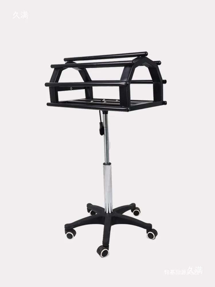 Rotary saddle frame frame Floor-to-ceiling frame with wheels Reel can be lifted and lowered Rotary
