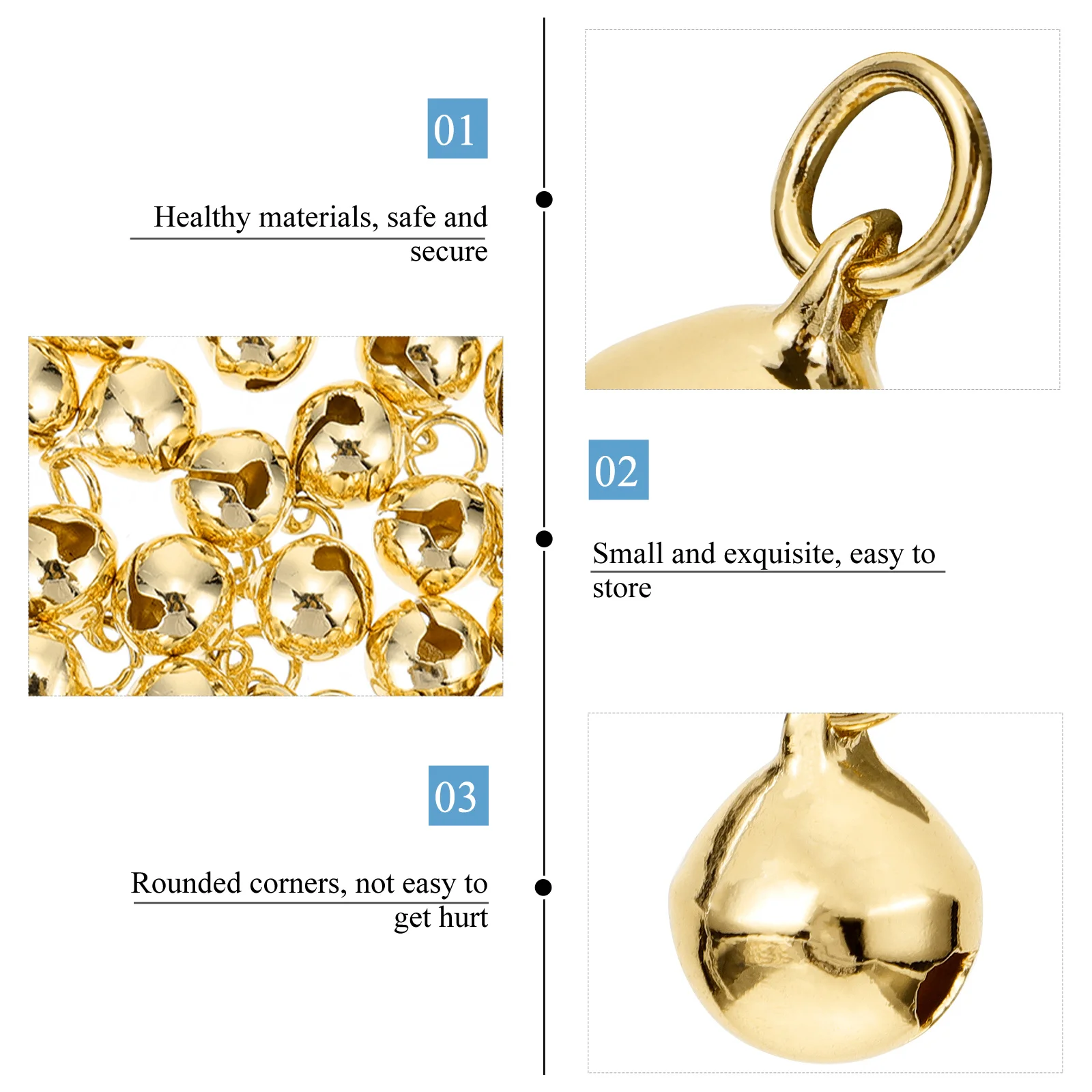 

50Pcs Bell Pendant Charms Jewelry Supplies Lightweight for DIY Necklace Bracelet Earrings Handmade Craft Jewelry Pendants