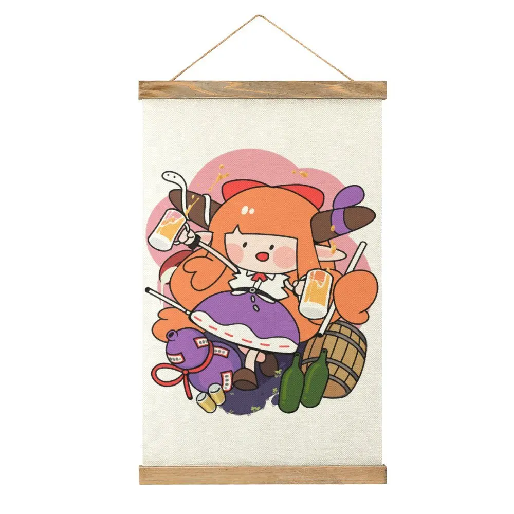 Graphic Vintage Suika Ibuki S Drink March For Sale Canvas Hanging Picture Wall Decoration Geek Restaurant   Mural Style Hang Pic