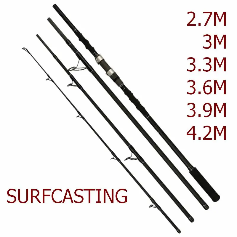 

ZZ310 Fuji SurfCasting 2.7m 3m 3.3m 3.6m 3.9m 4.2m Tip Dia. 2.9mm Hi-Carbonfiber Fishing Rod MN Ring Bait 60-150g Line 20-40Lbs.