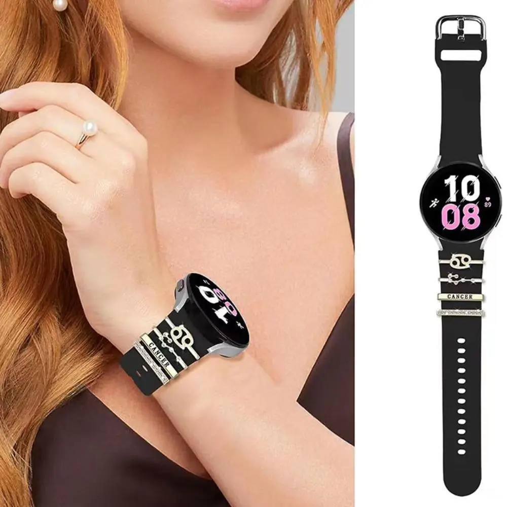 Metal Twelve Constellations Strap Accessories Decorative Ring Fashion Decorative Tool Watch Band Ornament for Apple Watch Band