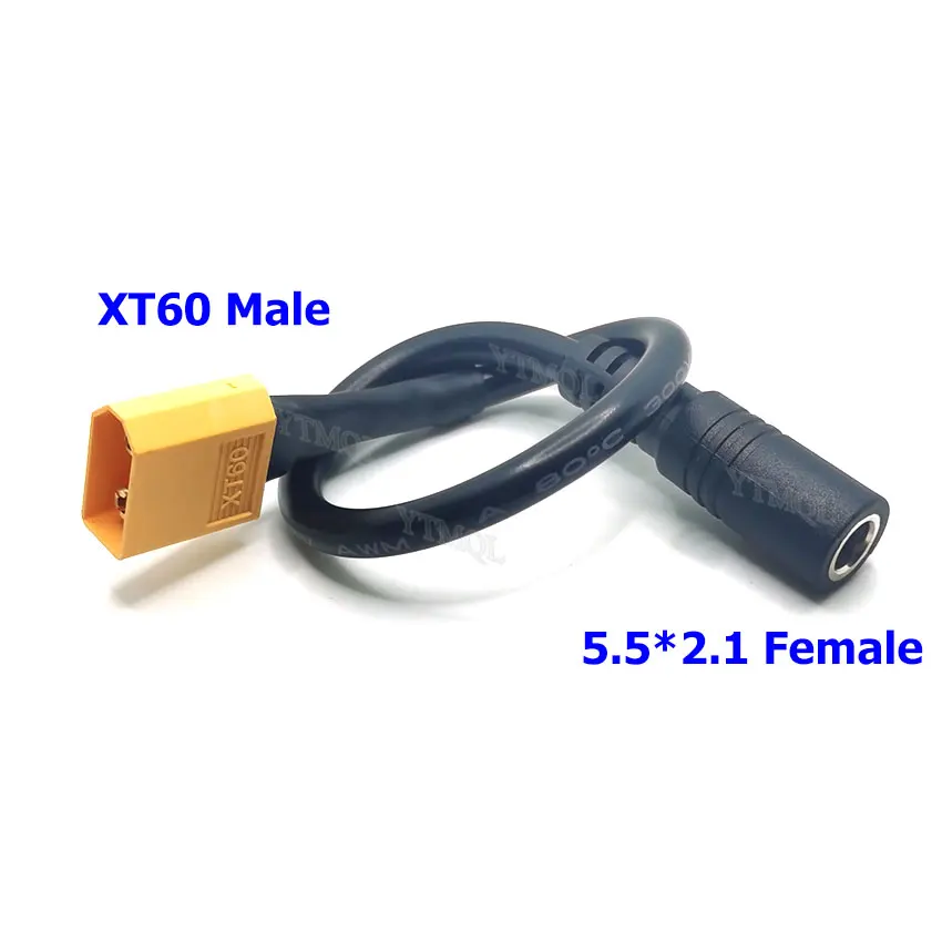 1PCS XT60 XT30 T Plug Female Male to DC 5.5*2.1mm Connector Battery Charging Adapter Cable Silicone Wire for RC Battery Charger