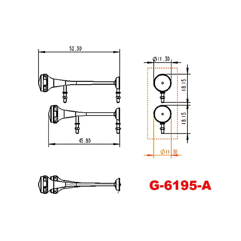 1 Pair LESU Metal Whistle Horn A for RC 1/14 TAMIYA Tractor Truck Scania Actros Benz MAN Car Model