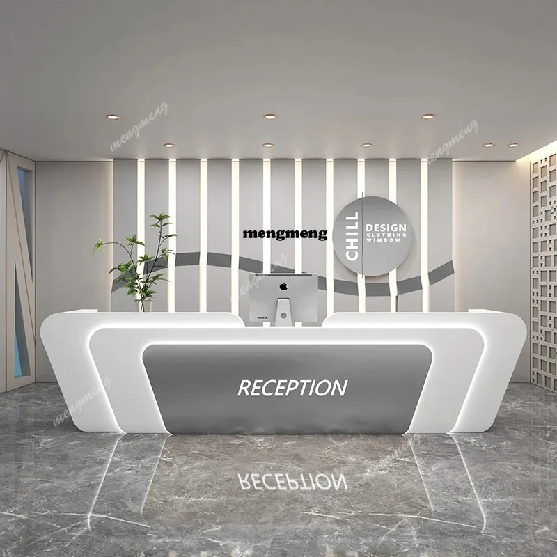 

F5822 Итальянская минималистичная стойка для оплаты, роскошная скандинавская стойка ресепшн для салонов красоты и медицинских учреждений, офисная мебель для учебных заведений