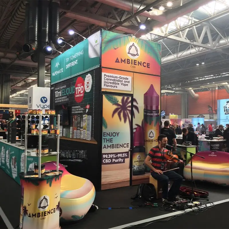 الصين التكلفة ودية وحدات تعزيز مكتب الاستقبال حول كشك عرض المعرض للعرض