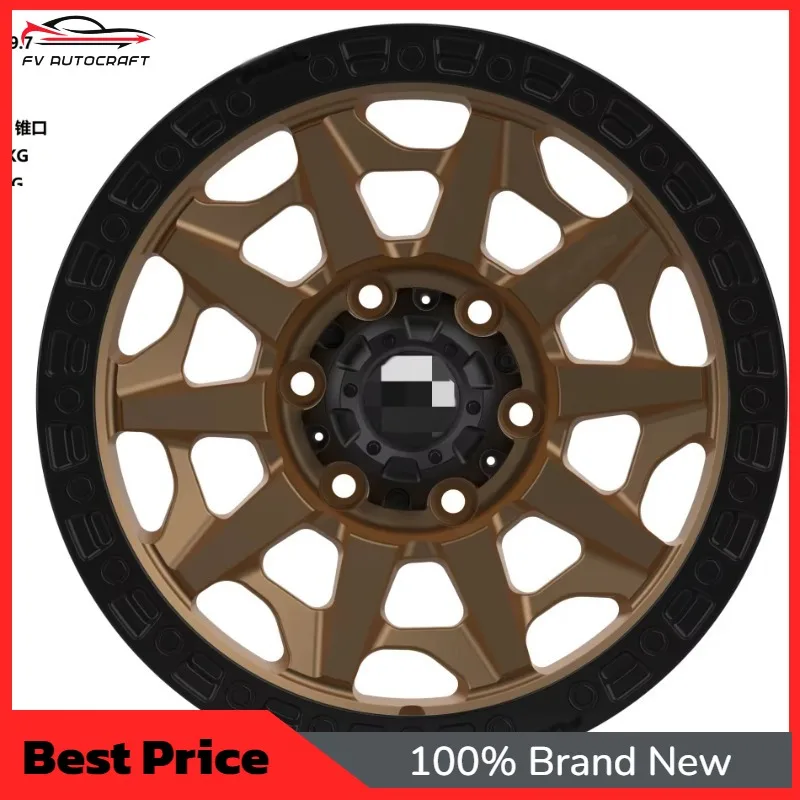 【2026】New 17-inch Deep Dish Custom Off-road Forged Wheel Hub Bronze With Black Edge Six-hole Rim PCD6x139.7)