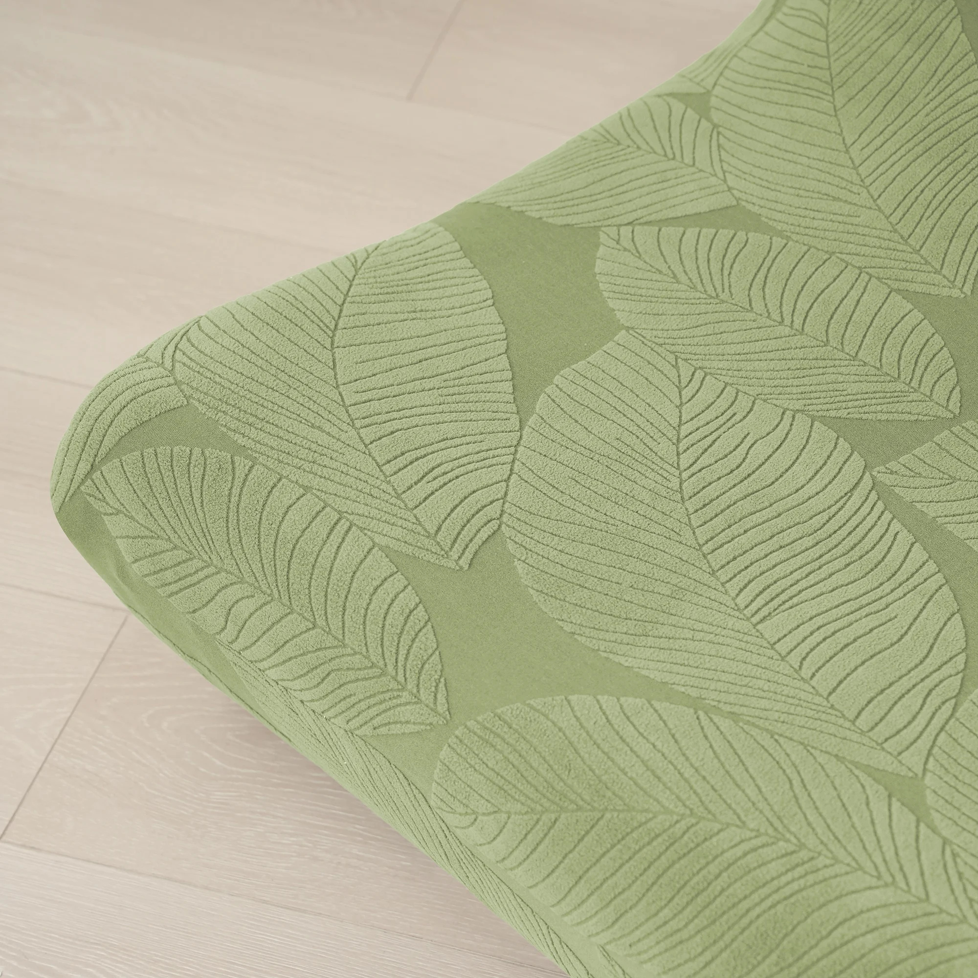 1Pc Leaves Jacquard Stretch Sofa Covers Solid Color Relax Chair Slipcovers Single Lounge Couch Protectors Cover Living Room view 6
