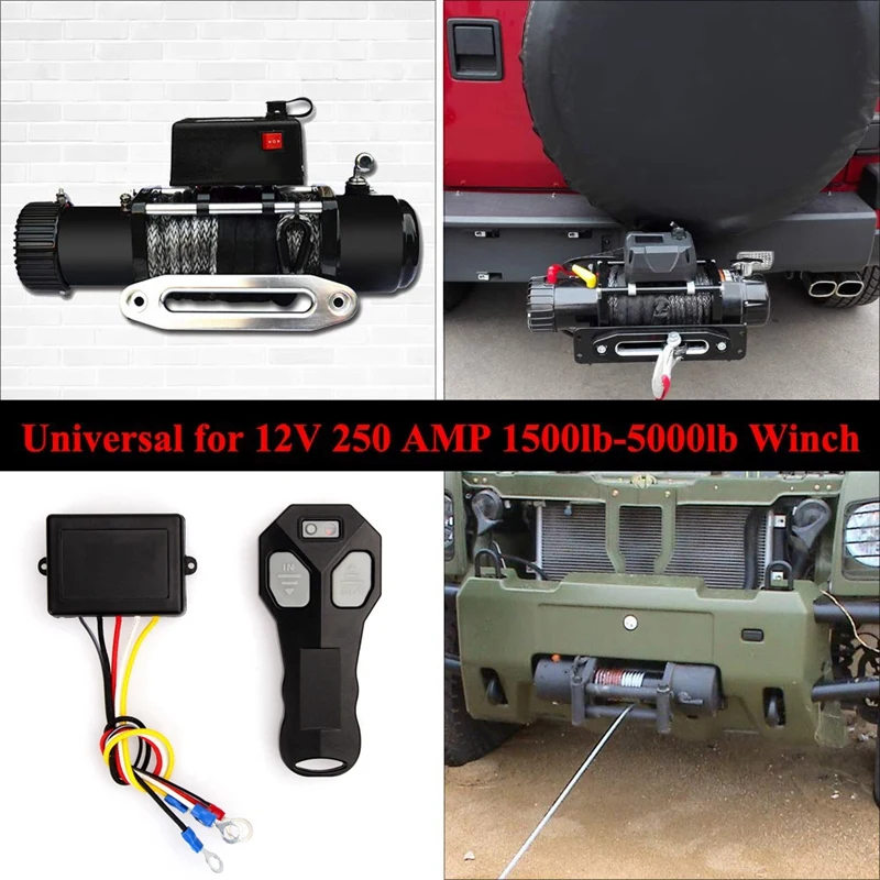 Wireless Winch Remote Control Kit For Jeep- Truck ATV SUV 12V Switch Handset Waterproof