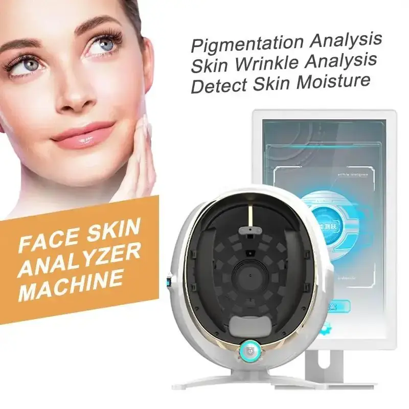 Moji 3d Ai Skin Analyse Machine Gezichtsscanner Detector Rimpel Vocht Auto Analyzer Professionele Schoonheidssalon Apparatuur