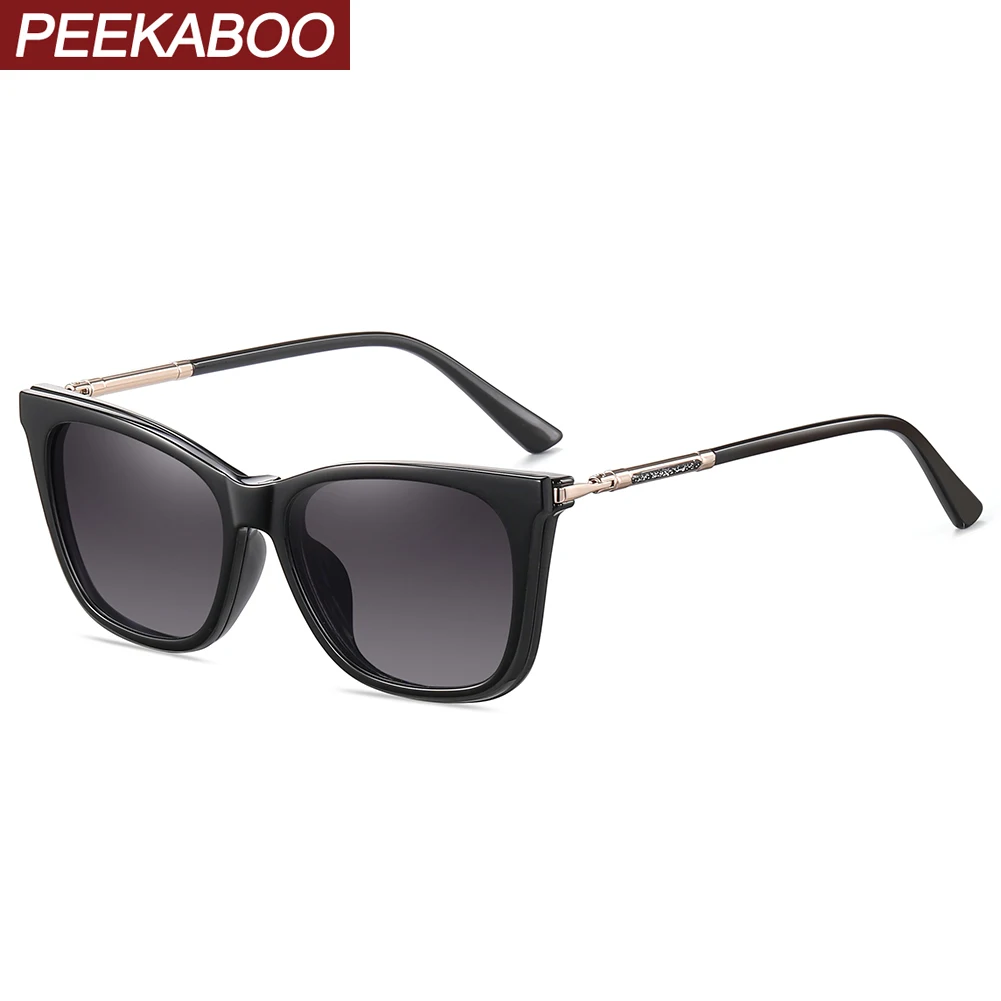 

Peekaboo TR90, солнцезащитные очки на клипсе, магнитные женские UV400, серые поляризационные солнцезащитные очки с леопардовым принтом, аксессуары «кошачий глаз», женские подарочные товары