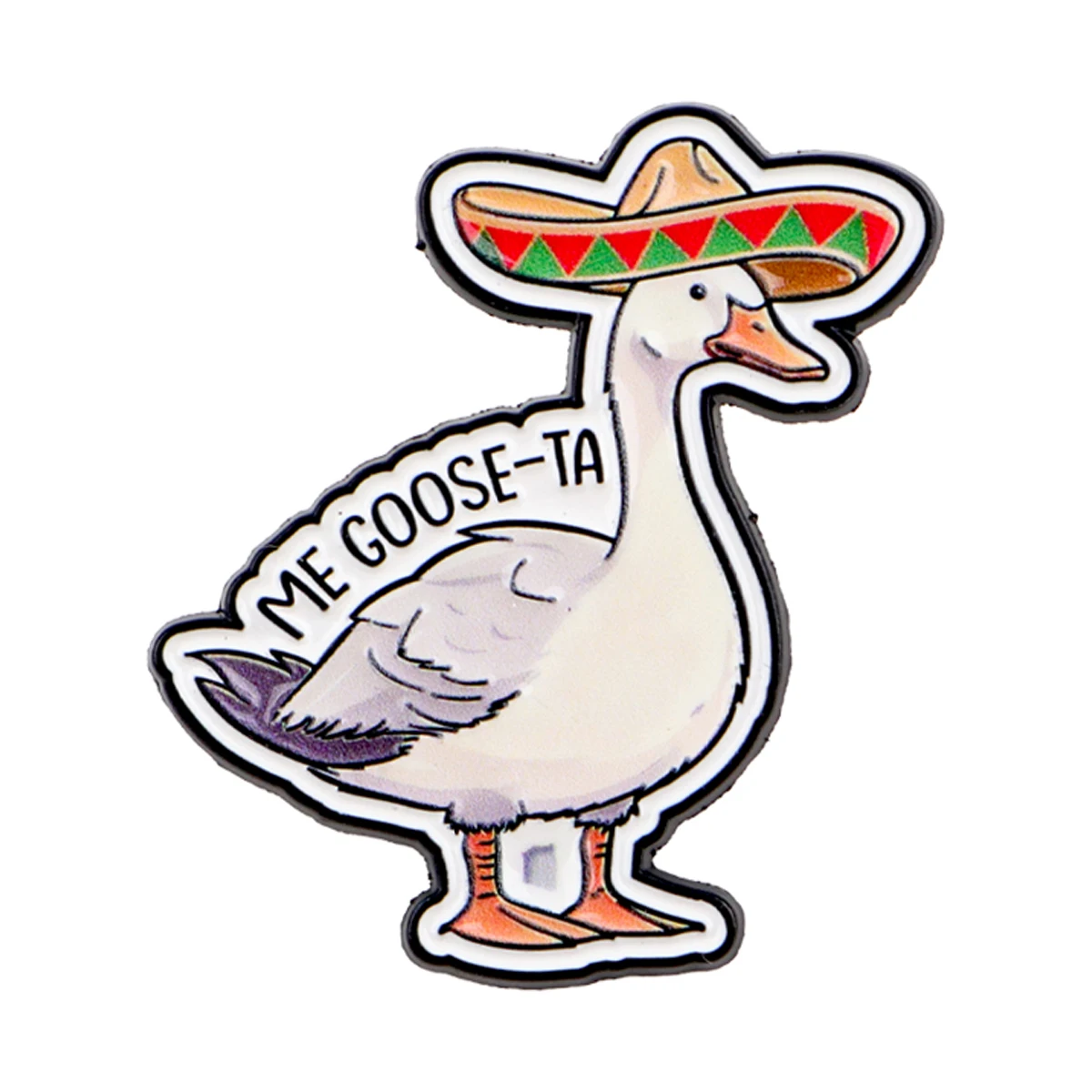 المكسيكي مضحك الإسبانية أوزة المينا دبوس التلبيب دبابيس لحقائب الظهر دبابيس للنساء مجوهرات بأشكال حيوانات اكسسوارات الأصدقاء هدية