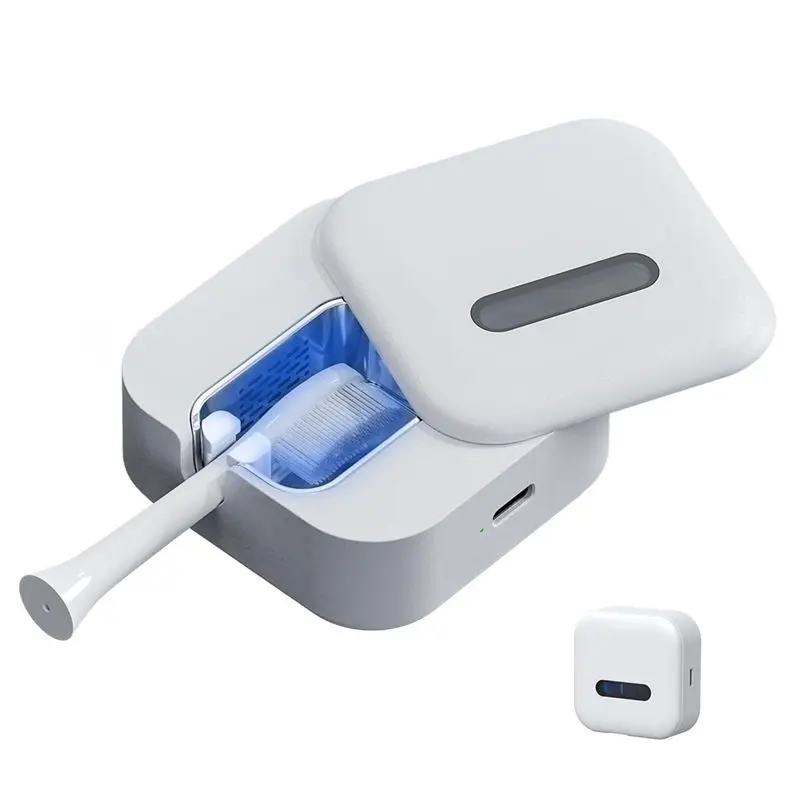 A24P Toothbrush Cleaner With USB Compact Design For Office Use Fits All Brush Sizes