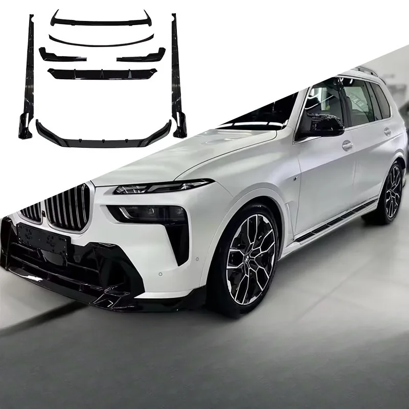 

Подходит для BMW New X7 G07LCI, модифицированный комплект Black Warrior, передняя и задняя губа, боковая юбка, крыша, крыло, маленький объемный звук