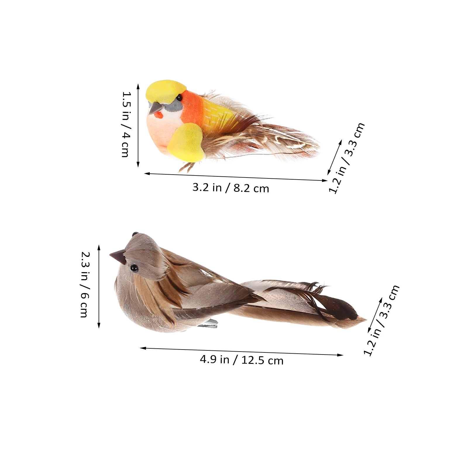 

10 Pcs Simulation Foam Bird Little Fake Ornament Small for Crafts Realistic Ornaments Birds