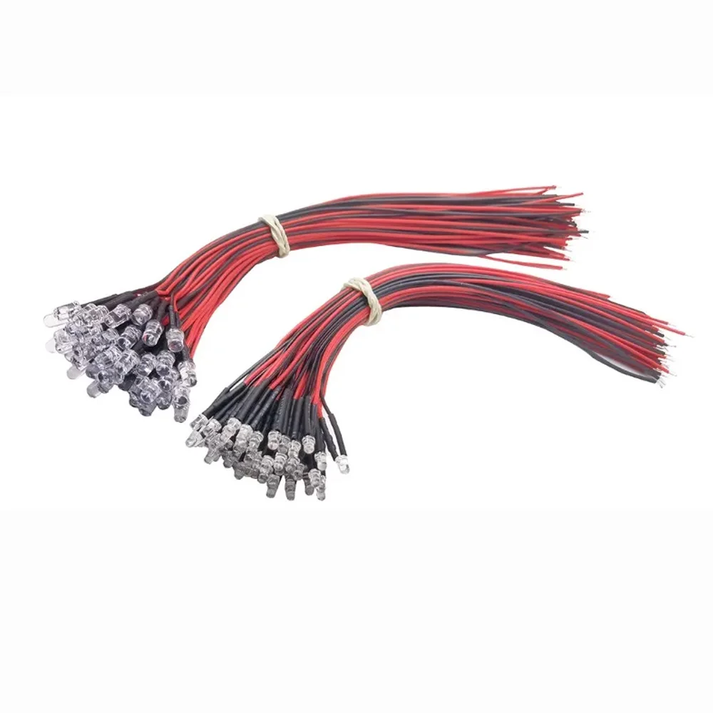 10Pcs 3mm 5mm LED Light 3V-12V Red yellow White Multicolor Pilot lamp For RC Crawler Car Traxxas TRX4 Axial Toy Parts