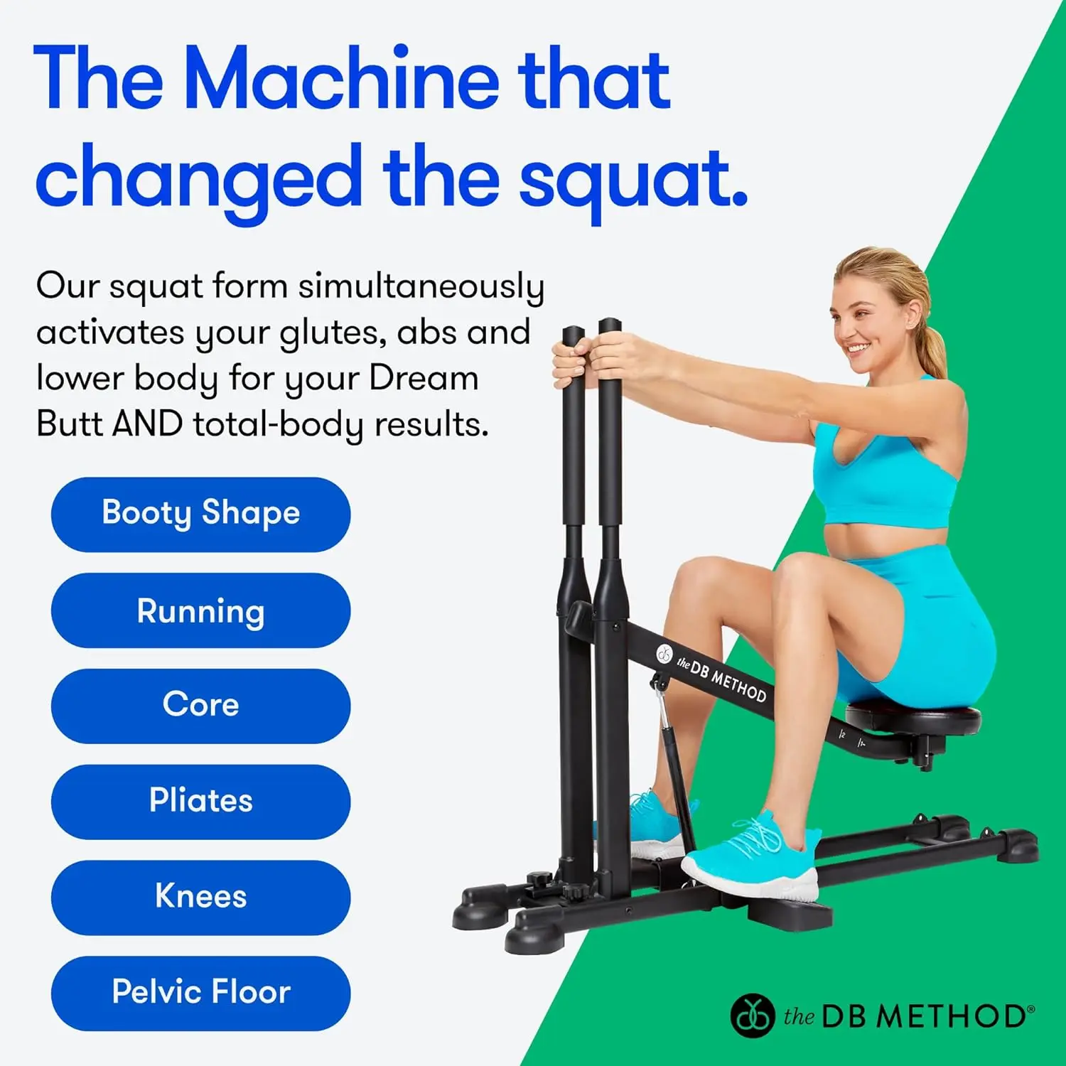 Squat Machine, Workout Equipment for Home Gym, Exercise Leg and Glutes, Low Impact Lower Body Fitness Workouts