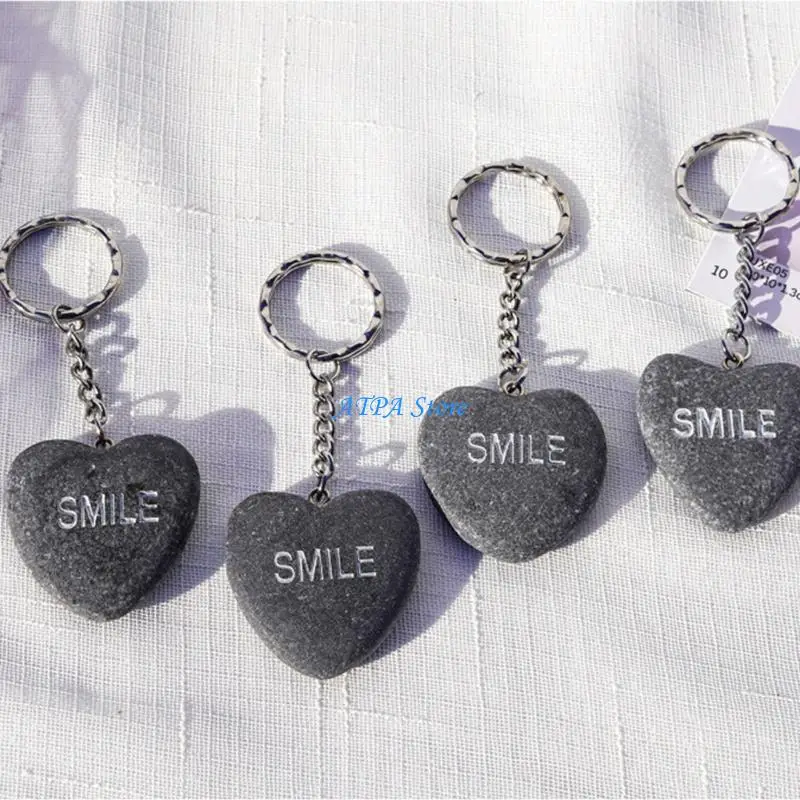 U13C Exquisite Natural Materials Stone Keychain Handmade Keyring For Car Accessories