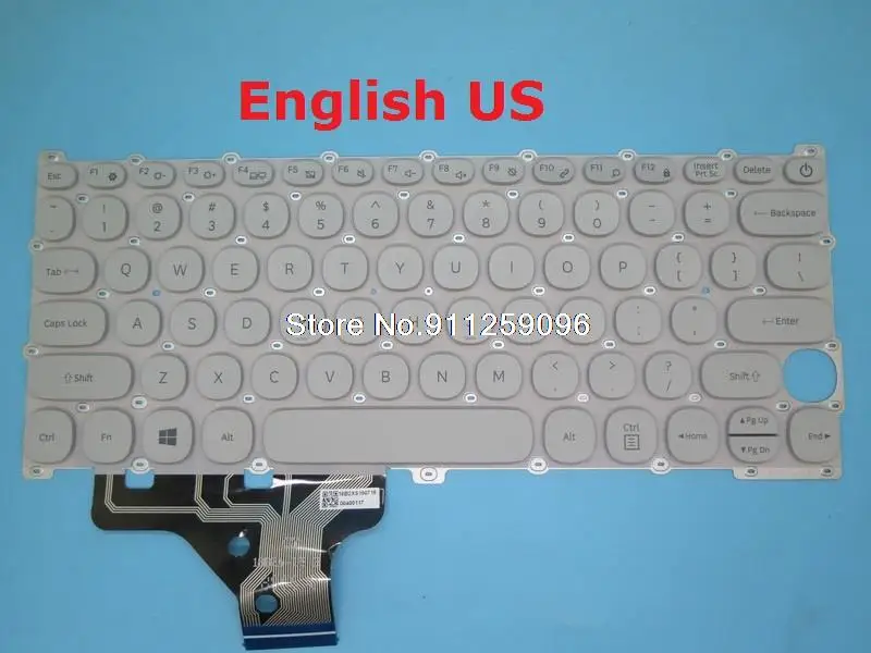 Teclado de ordenador portátil para Samsung NP530XBB 530XBB inglés EE. UU. Brasil BR Corea KR BA59-04354A sin marco Rosa gris nuevo