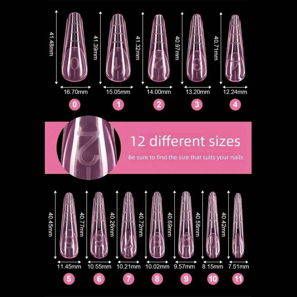 120 Pz/scatola Doppia Forme Stampo Per Unghie 12 Formati Francese Quick Building Stampo Per Gel Riutilizzabile Rosa Riutilizzabile Unghie Top Forme