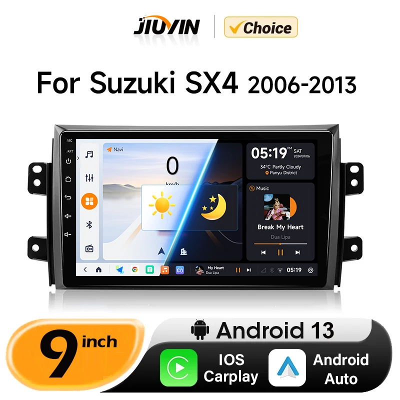 

JIUYIN Android Car Radio For Suzuki SX4 2006 - 2014 For Fiat Sedici 189 2005 - 2014 Multimedia Player Navigation 2 din Carplay