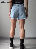 Streamgirl Blue Women's Denim Shorts Summer High Waist Casual Chic Loose Jean Shorts For Women Summer 2026 Denim Short Femme - Image 4