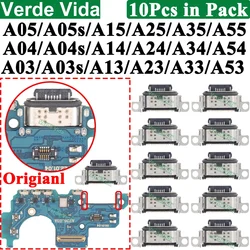 10pcs Original USB Charging Port Connector for Samsung A05 A05S A15 A25 A35 A55 A13 4G A04 A04S A14 A23 A33 A24 A34 A54 A53 5G