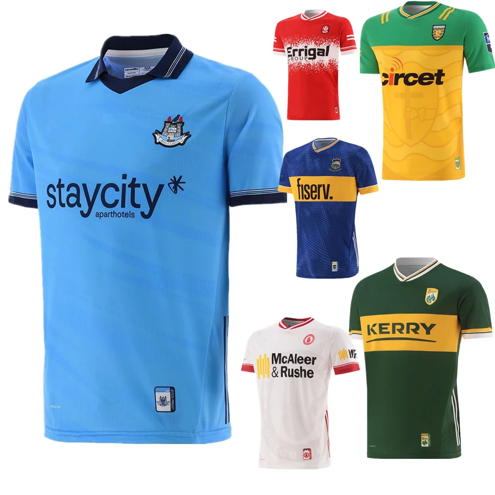 

2024 gaa jersey Dublin Antrim Kerry Donegal Derry Down Tipperary Wexford Kildare Tyrone Offaly t-shirt S-3XL