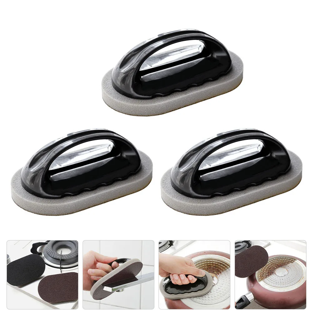 

3Pcs Kitchen Multi Purpose Sponges Durable Household Scrub Brushes for Pots Pans Sink Faucet Tile Cleaning Accessories